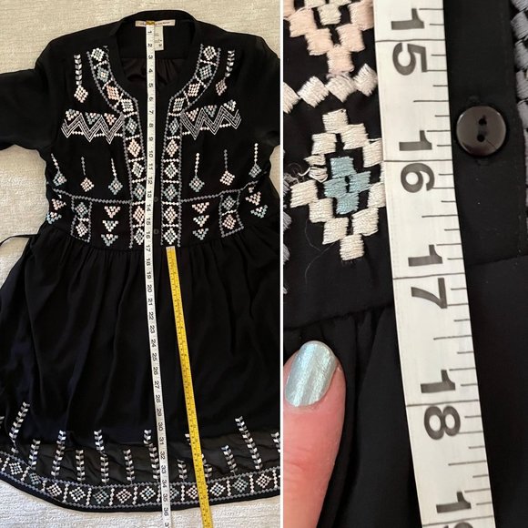 American Rag Cie Womens Dress with Embroidery Details on Bodice and Hemline Sz M - Picture 10 of 17